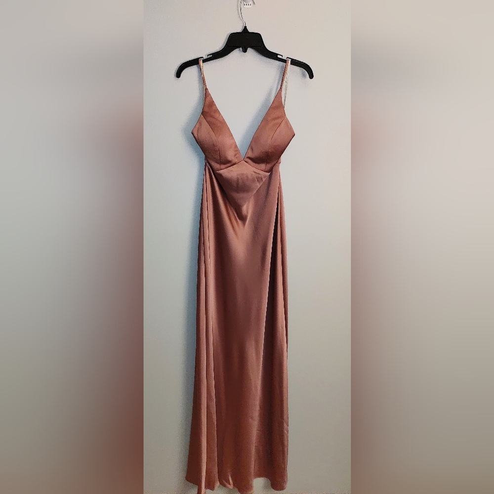 Jenny Yoo Wild Rose Luxe Satin Eloise Dress